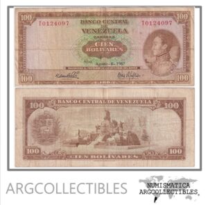 Venezuela Billete 100 Bolivares 1967 P-48e VF+