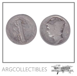 USA Moneda 1 Dime 1917 Plata 900 Mercury KM-140 F-