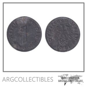 Alemania Moneda 1 Pfennig 1941 F 3er Reich Zinc KM-97 VF