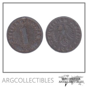 Alemania Moneda 1 Pfennig 1941 D 3er Reich Zinc KM-97 VF