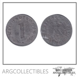 Alemania Moneda 1 Pfennig 1944 A 3er Reich Zinc KM-97 VF