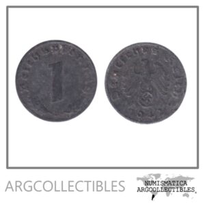 Alemania Moneda 1 Pfennig 1942 D 3er Reich Zinc KM-97 VF