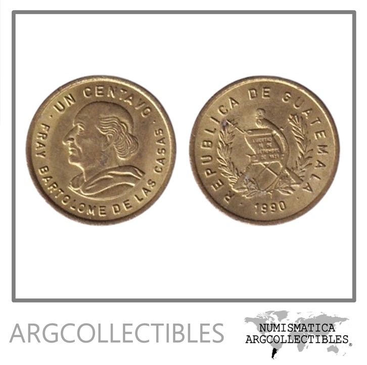 Guatemala Moneda 1 Centavo 1990 Laton KM-275 UNC