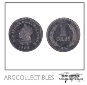 El Salvador Moneda 1 Colon 1988 Acero KM-156 AU