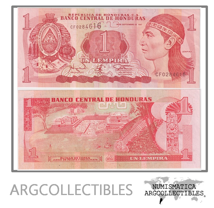 Honduras Billete 1 Lempira 1997 P-79a AU