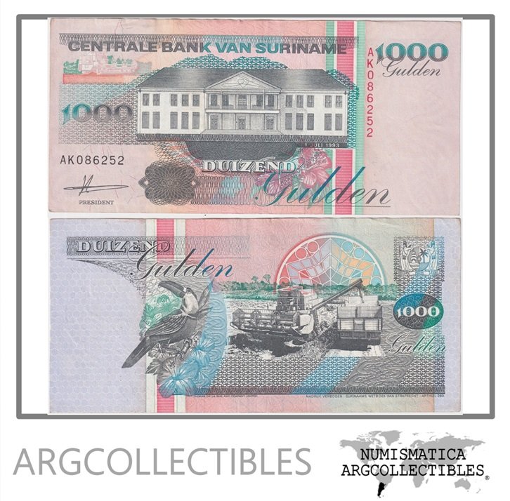 Surinam Billete 1.000 Gulden 1993 P-141a XF