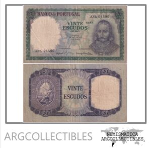 Portugal Billete 20 Escudos 1960 P-163 VF