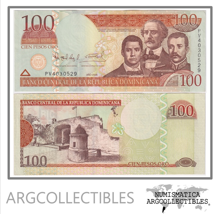Republica Dominicana Billete 100 Pesos 2006 P-177 AU