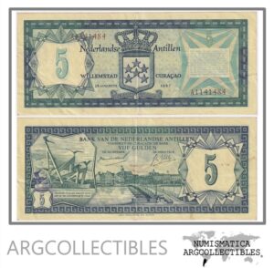 Antillas Holandesas Billete 5 Gulden 1967 P-8a XF