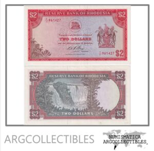 Rhodesia Billete 2 Dolares 1975 P-31i XF+