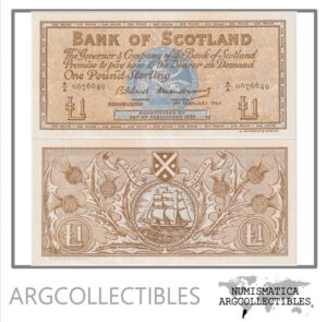 Escocia Billete 1 Pound 1964 P-102 AU