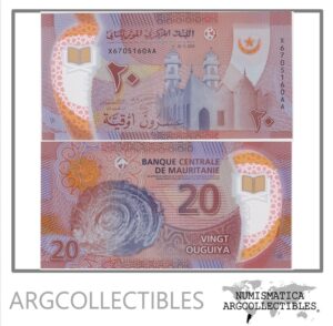 Mauritania Billete 20 Ouguiya 2020 P-WA22 UNC (Polimero)