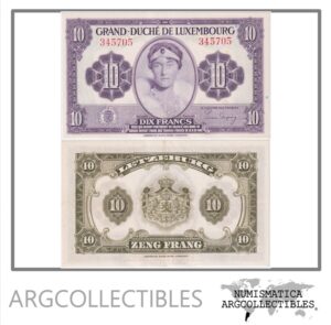 Luxemburgo Billete 10 Francos 1944 P-44 XF