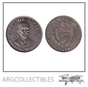 Cuba Moneda 1 Peso 1977 Maximo Gomez Niquel KM-188 UNC