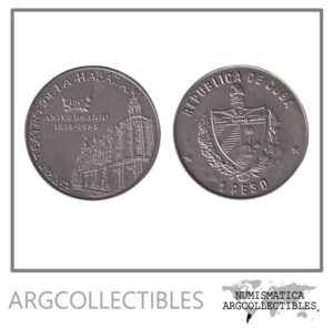 Cuba Moneda 1 Peso 1988 Gran Teatro de la Habana Niquel KM-277 UNC