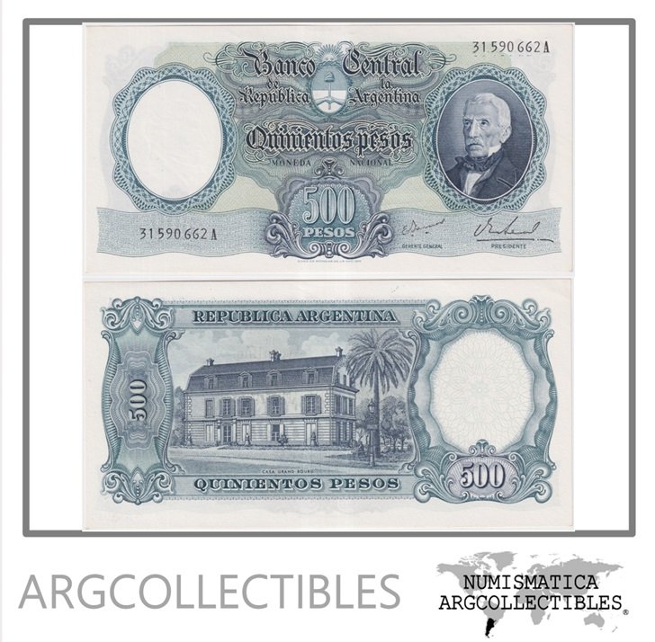 Argentina Billete 500 Pesos 1967 P-278b/BOT-2122 UNC (Serie A)