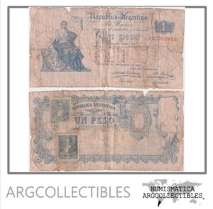 Argentina Billete 1 Peso 1902 P-235/BOT-1408 Poor (Roto Pegado Escrito)