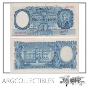 Argentina Billete 500 Pesos 1953 P-268b/BOT-2097 XF+ (Serie A)