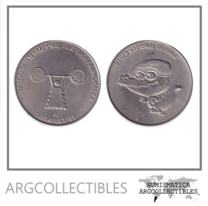 Cuba Medalla 1982 Banco Nacional Expo Numismatica y Filatelica Niquel