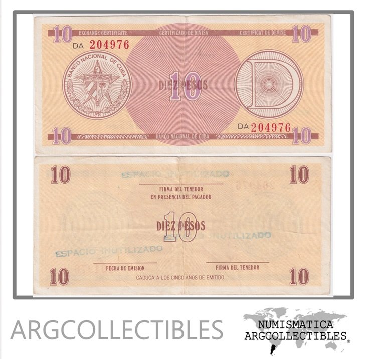 Cuba Billete 10 Pesos 1985 P-FX30 VF