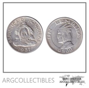 Honduras Moneda 1 Lempira 1937 Plata 900 KM-75 UNC