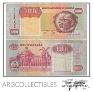 Angola Billete 1.000 Kwanzas 1991 P-129b VF