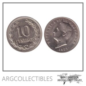 El Salvador Moneda 10 Centavos 1977 Niquel KM-150a AU