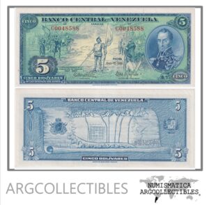 Venezuela Billete 5 Bolivares 1966 P-49 XF+