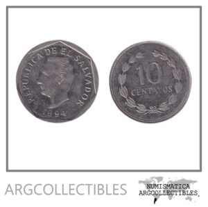 El Salvador Moneda 10 Centavos 1994 Acero KM-155a AU