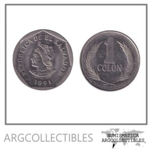 El Salvador Moneda 1 Colon 1991 Acero KM-156a XF+