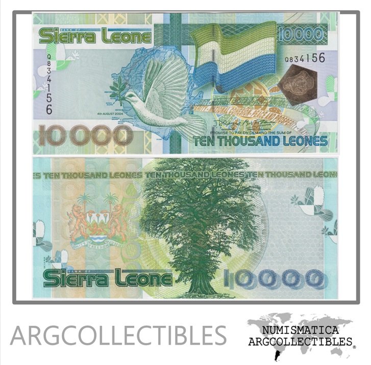Sierra Leona Billete 10.000 Leones 2004 P-29 UNC