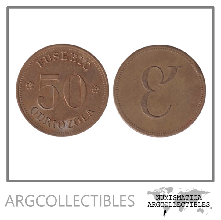 Uruguay Ficha-Token 1920 Valor 50 Estancia Eusebio Odiozola Bronce