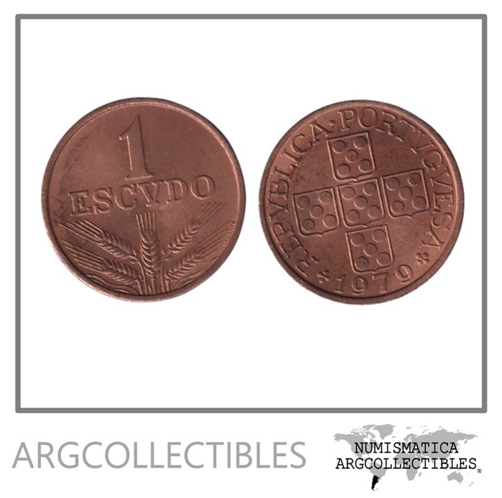 Portugal Moneda 1 Escudo 1979 Bronce KM-597 AU