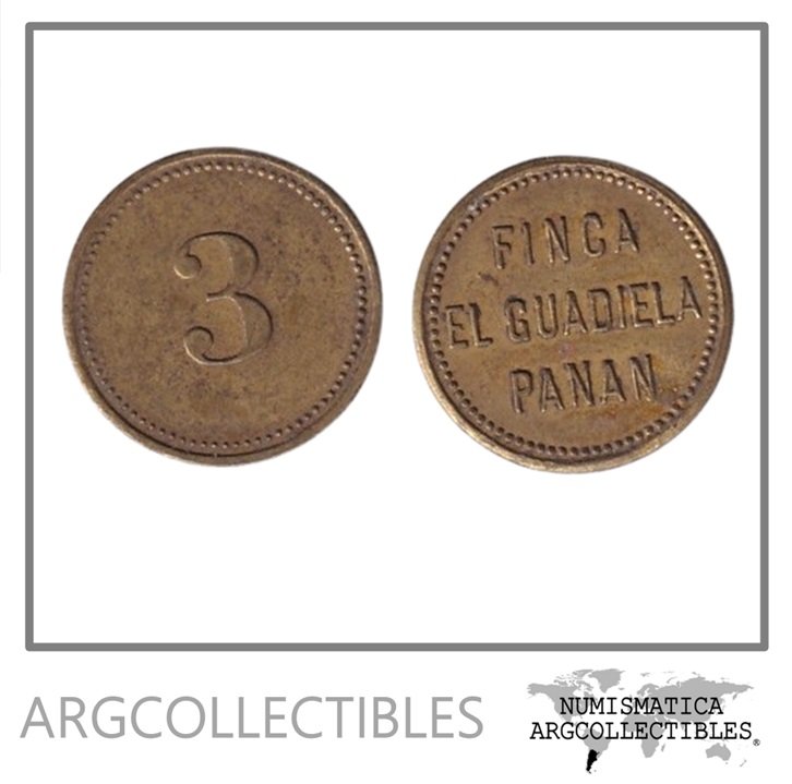 Guatemala Ficha Token Finca El Guadiela Panan Valor 3