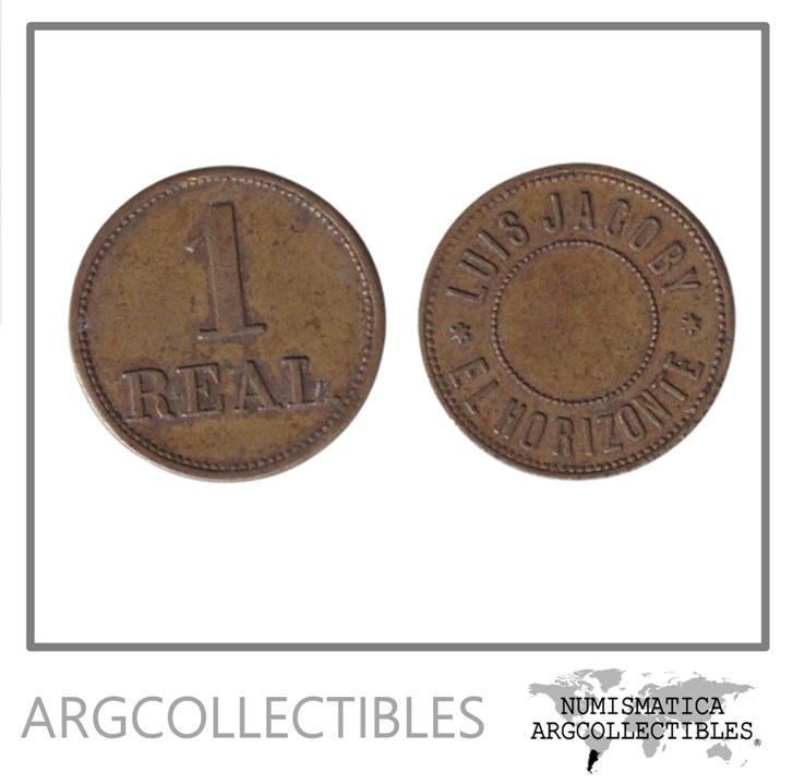 Guatemala Ficha/Token Finca El Horizonte de Luis Jacoby 1 Real Bronce