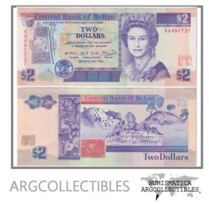 Belice Billete 2 Dolares 1990 P-52 UNC