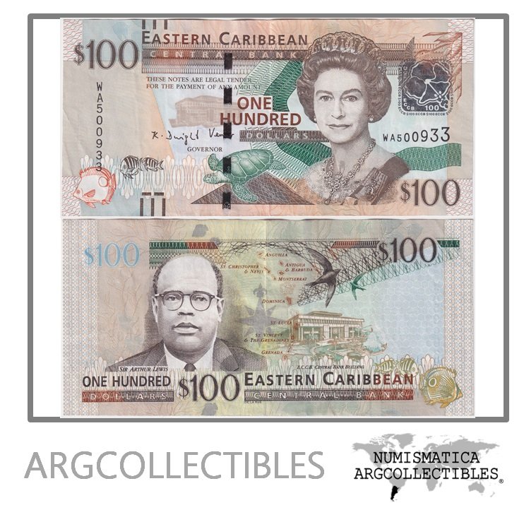 Caribe del Este Billete 100 Dolares 2015 P-55b XF