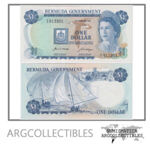 Bermuda Billete 1 Dolar 1970 P-23 UNC