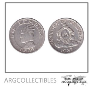 Honduras Moneda 1 Lempira 1937 Plata 900 KM-75 VF+
