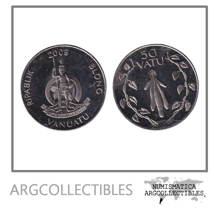 Vanuatu Moneda 50 Vatu 2009 Niquel KM-8 UNC