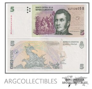 Argentina Billete 5 Pesos 2000 P-347/BOT-3304 XF (Serie B)
