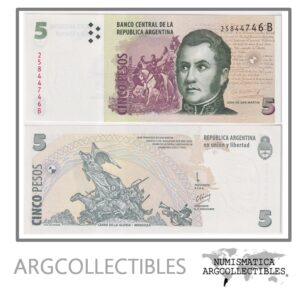 Argentina Billete 5 Pesos 2000 P-347/BOT-3306 UNC (Serie B)