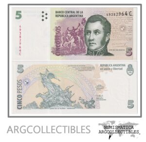 Argentina Billete 5 Pesos 2003 P-353/BOT-3313 UNC (Serie C)
