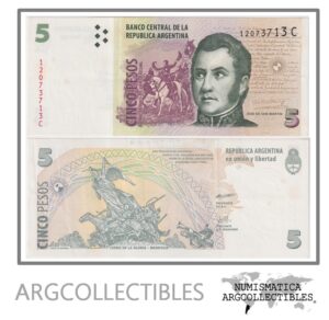 Argentina Billete 5 Pesos 2002 P-347/BOT-3310 XF (Serie C)