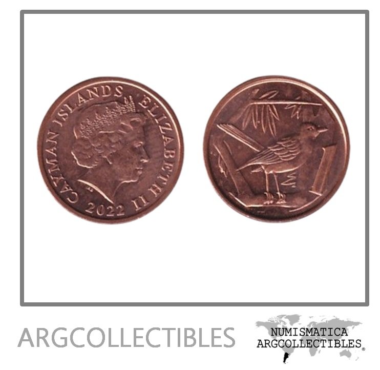 Islas Caiman Moneda 1 Centavo 2022 Acero Baño Cobre KM-131 UNC