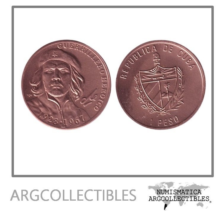 Cuba Moneda 1 Peso 2007 Cobre 40 Aniversario Muerte Che Guevara KM-871a UNC
