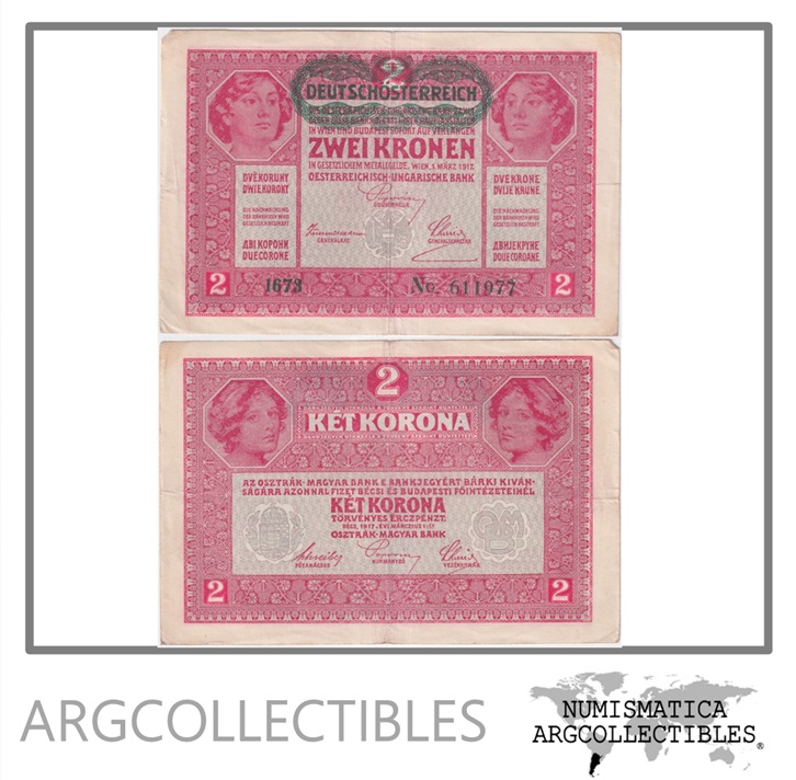 Austria Billete 2 Kronen 1919 P-50 VF