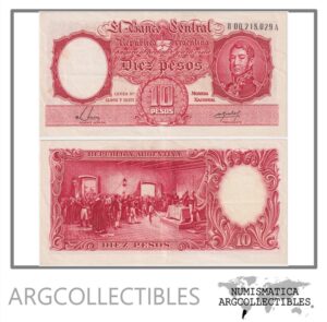 Argentina Billete 10 Pesos 1955 P-270a/BOT-1951 XF (Reposicion)