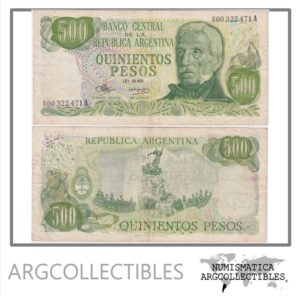 Argentina Billete 500 Pesos 1973 P-292/BOT-2416 VF (Reposicion)