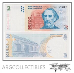 Argentina Billete 2 Pesos 2001 P-346/BOT-3209 UNC (Serie D)